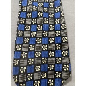 Robert‎ Talbot Studio Nordstroms Mens Blue/Yellow Floral  100% Silk Necktie